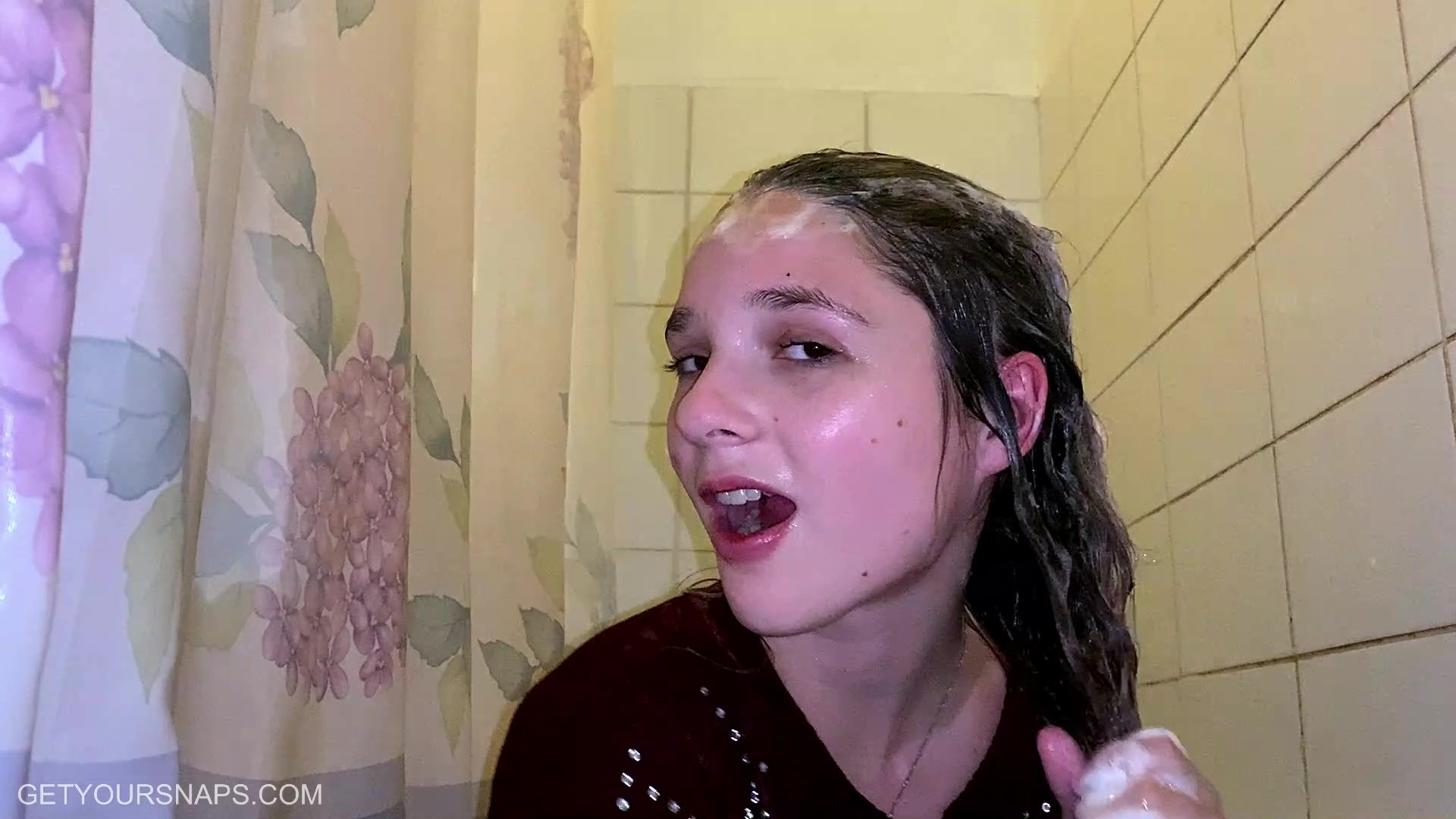 Violet's new shower home video - frame at 18m29s