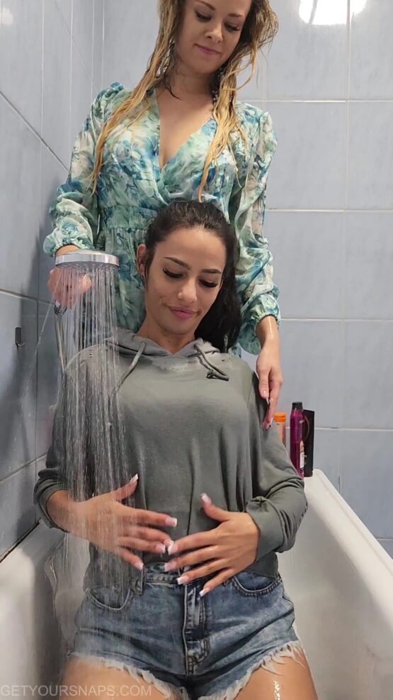 Bella and Gina gets soaked together - Image 3