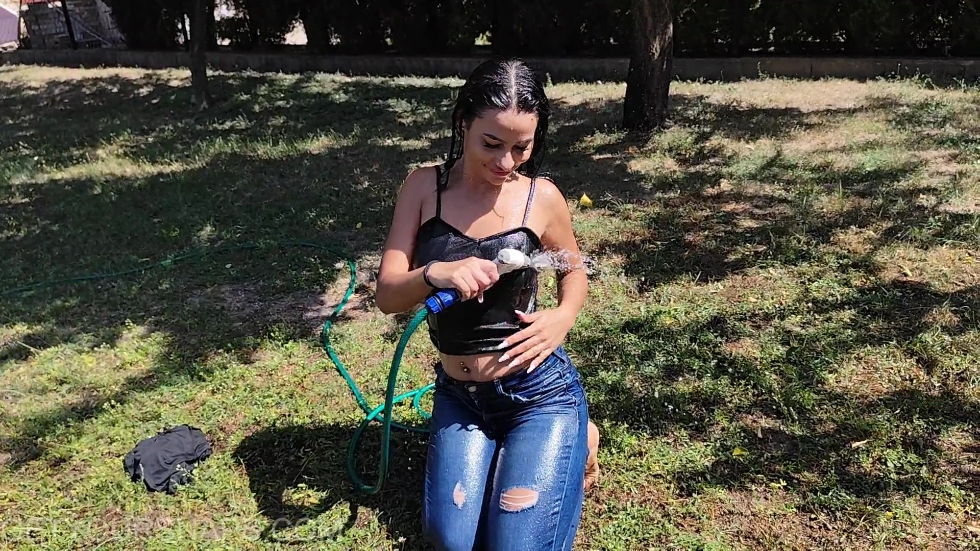 Gina gets wet in the garden 2 - Image 2