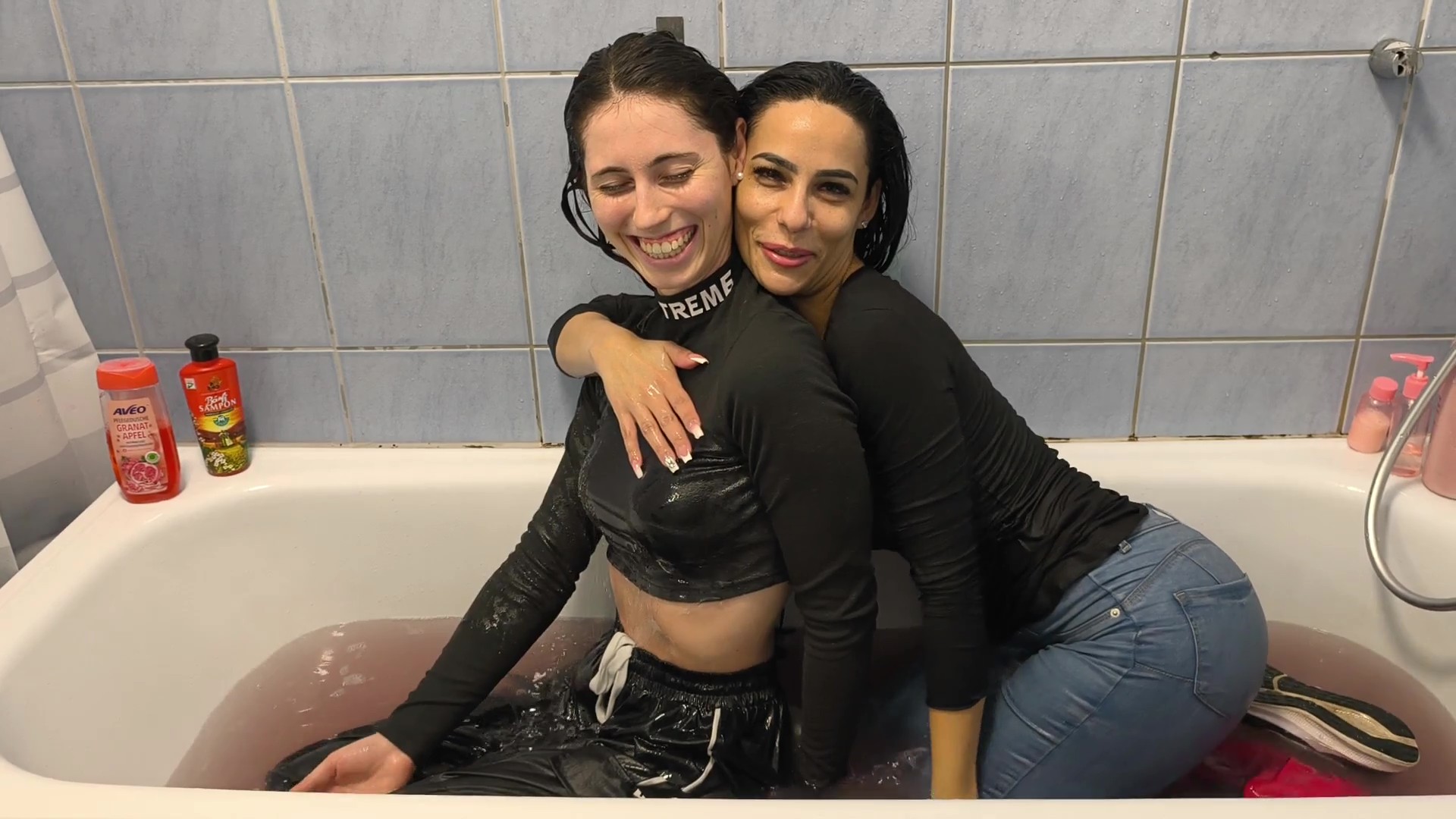 Nina joins Gina in the tub - frame at 2m26s