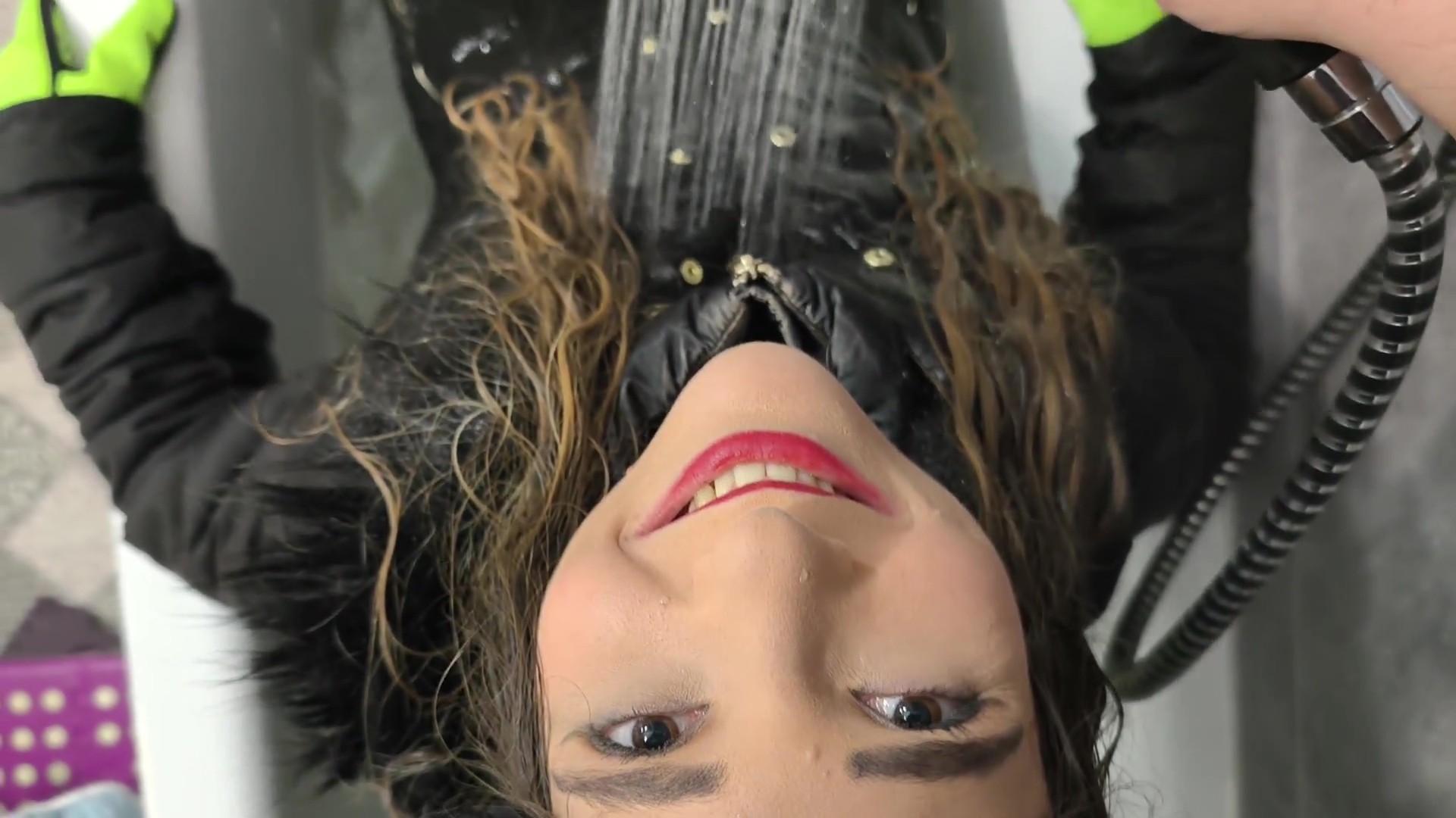 Violet joins me in the tub — emotional winter wetlook POV - Image 4