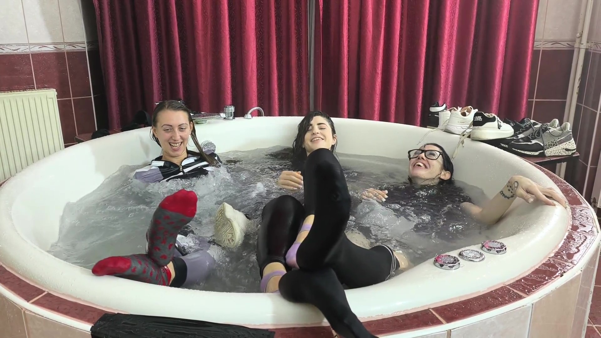 Dana Joins Carol and Brenda in the Hot Tub - Image 4