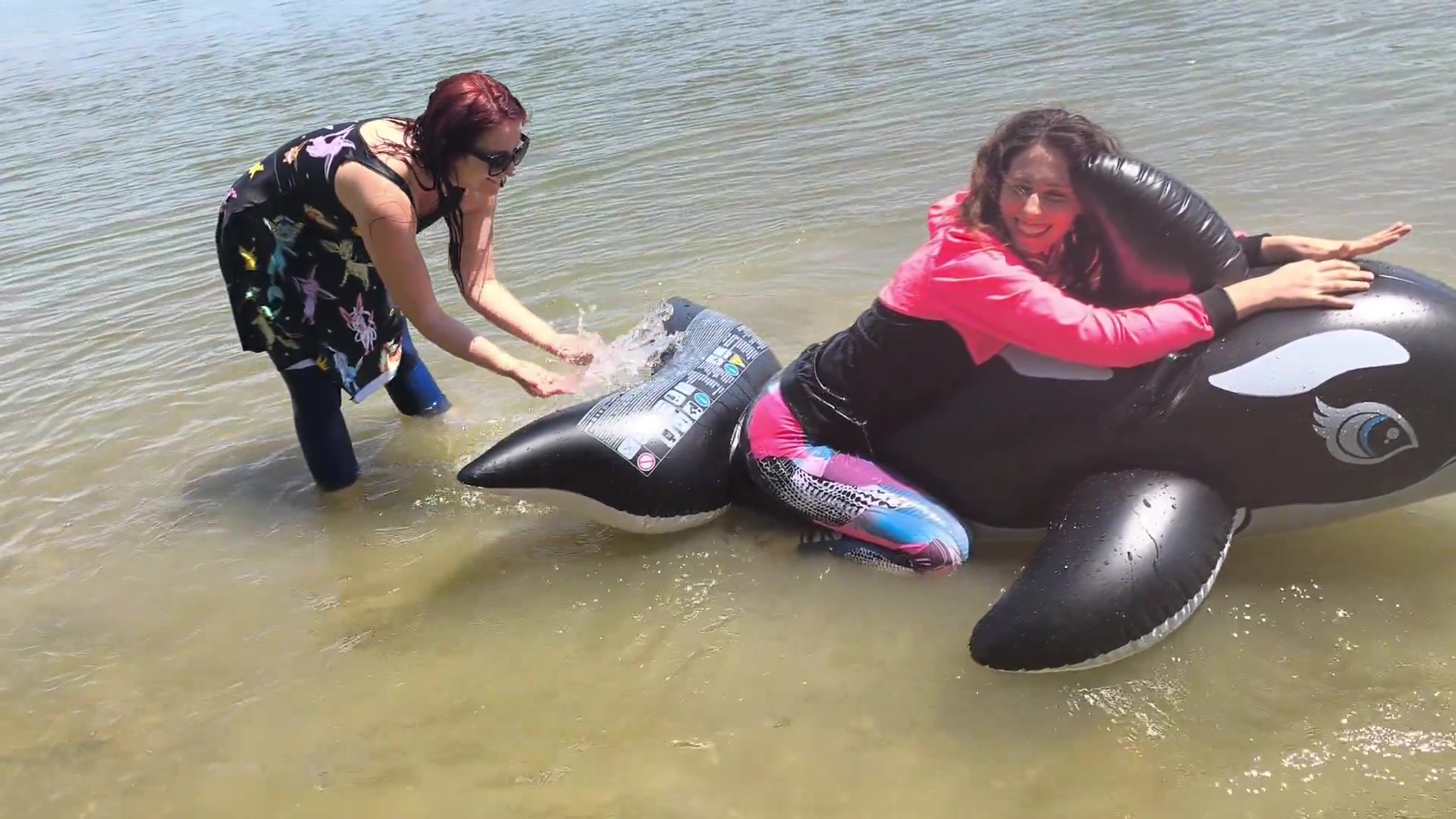 Vicky and Nina in the River with All Their Clothes On - Image 5