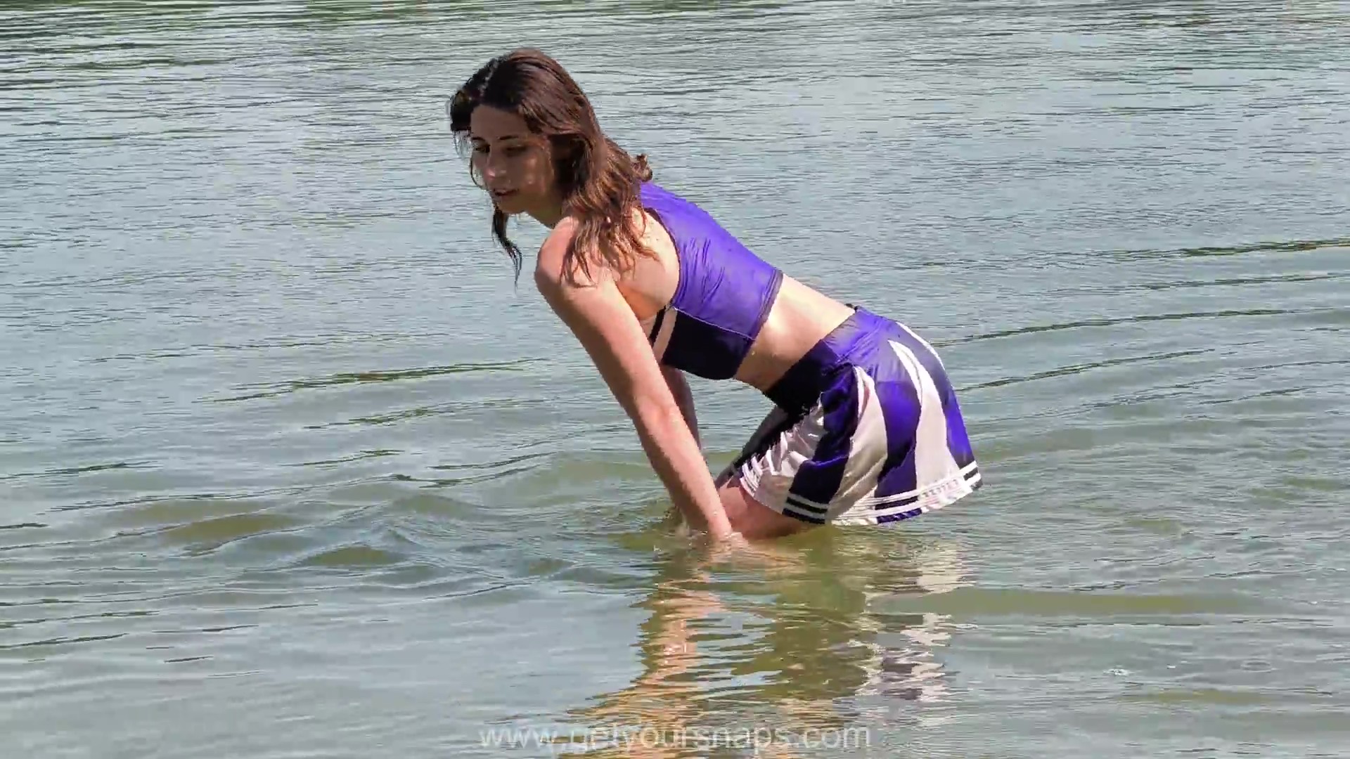 Nina Cools Down in Cheerleader Clothes - Image 5